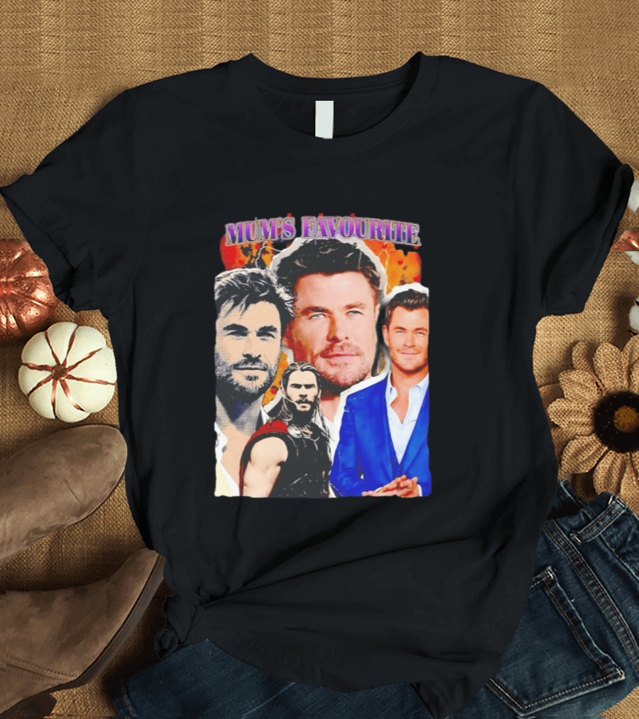 Mum's Favourite Chris Hemsworth Collage T-Shirt
