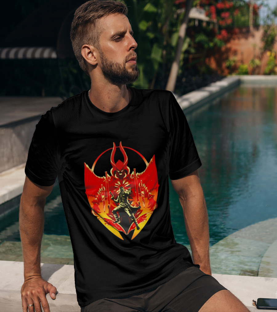 Devil May Cry Dante Fiery Demon Crest Iconography T-Shirt