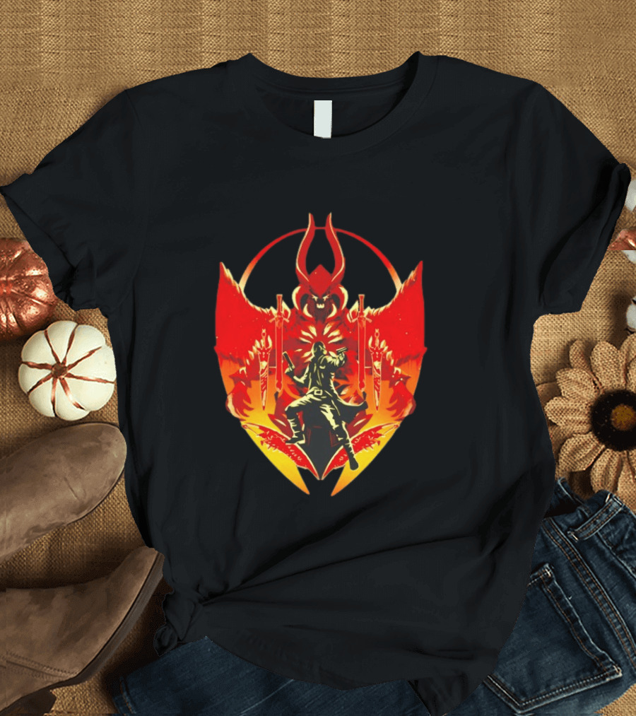 Devil May Cry Dante Fiery Demon Crest Iconography T-Shirt