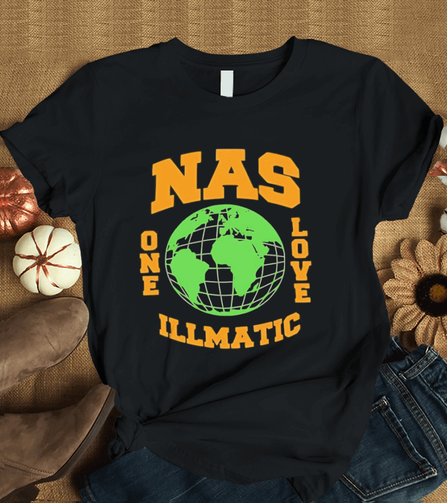 Nas Illmatic One Love Globe T-Shirt