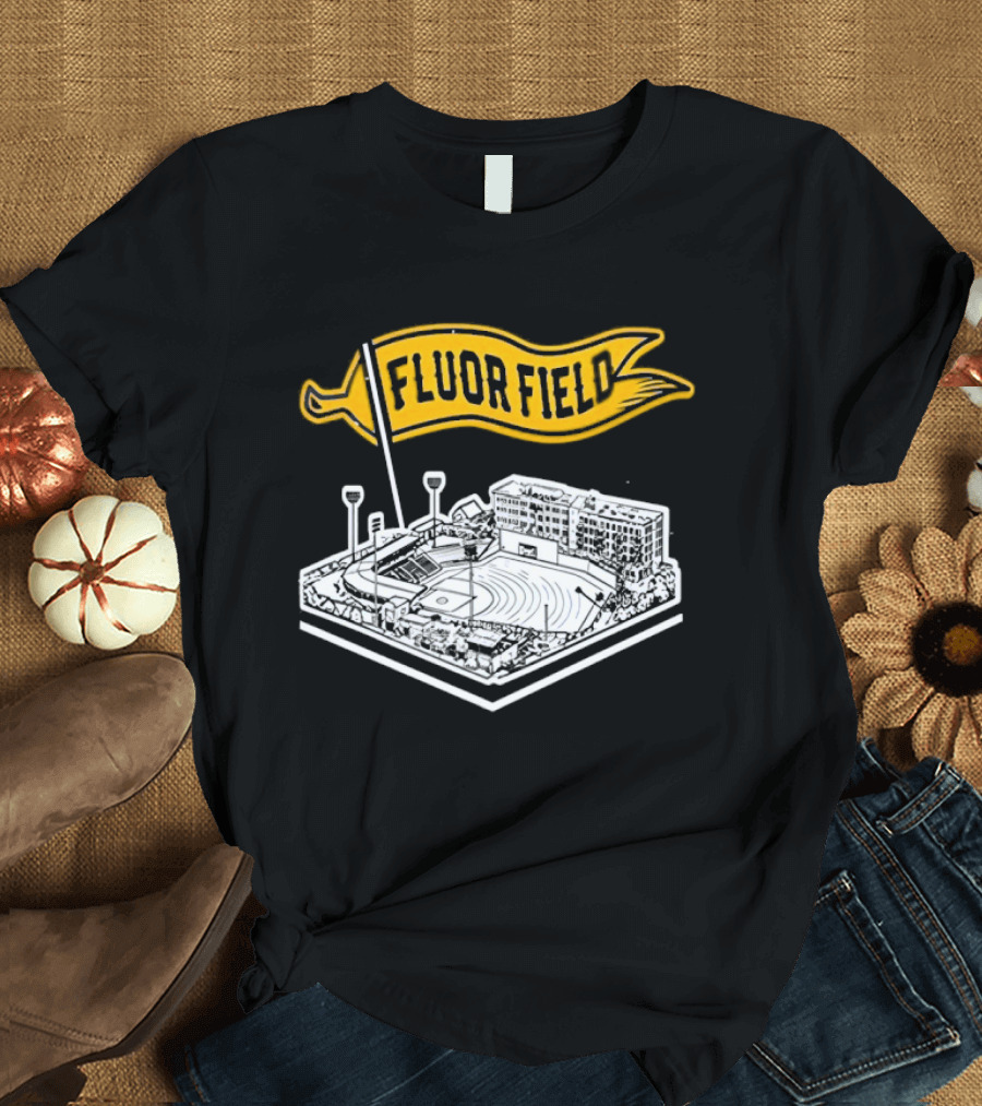 Fluor Field Greenville Drive Baseball Stadium Flag T-Shirt