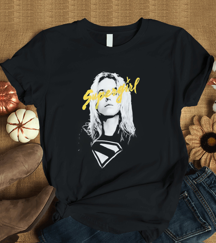 Supergirl Yellow Script With Classic DC Comics T-Shirt