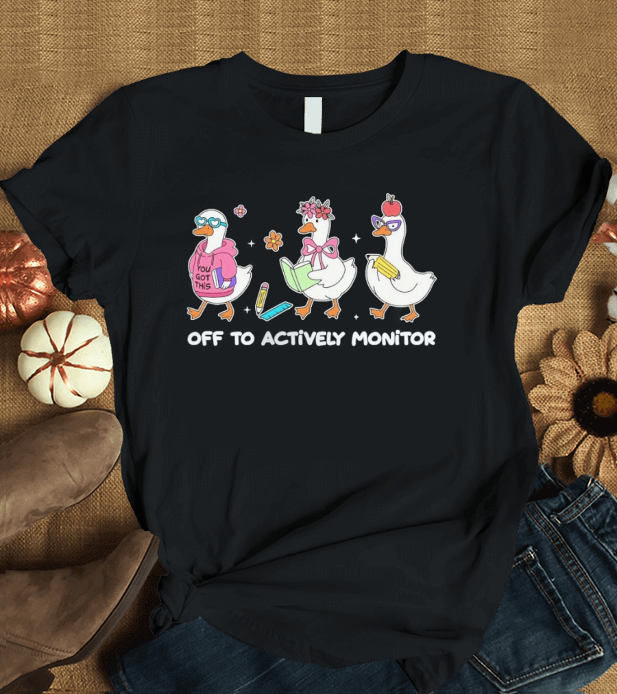 Playful Ducks Off To Silly Goose School Adventure T-Shirt