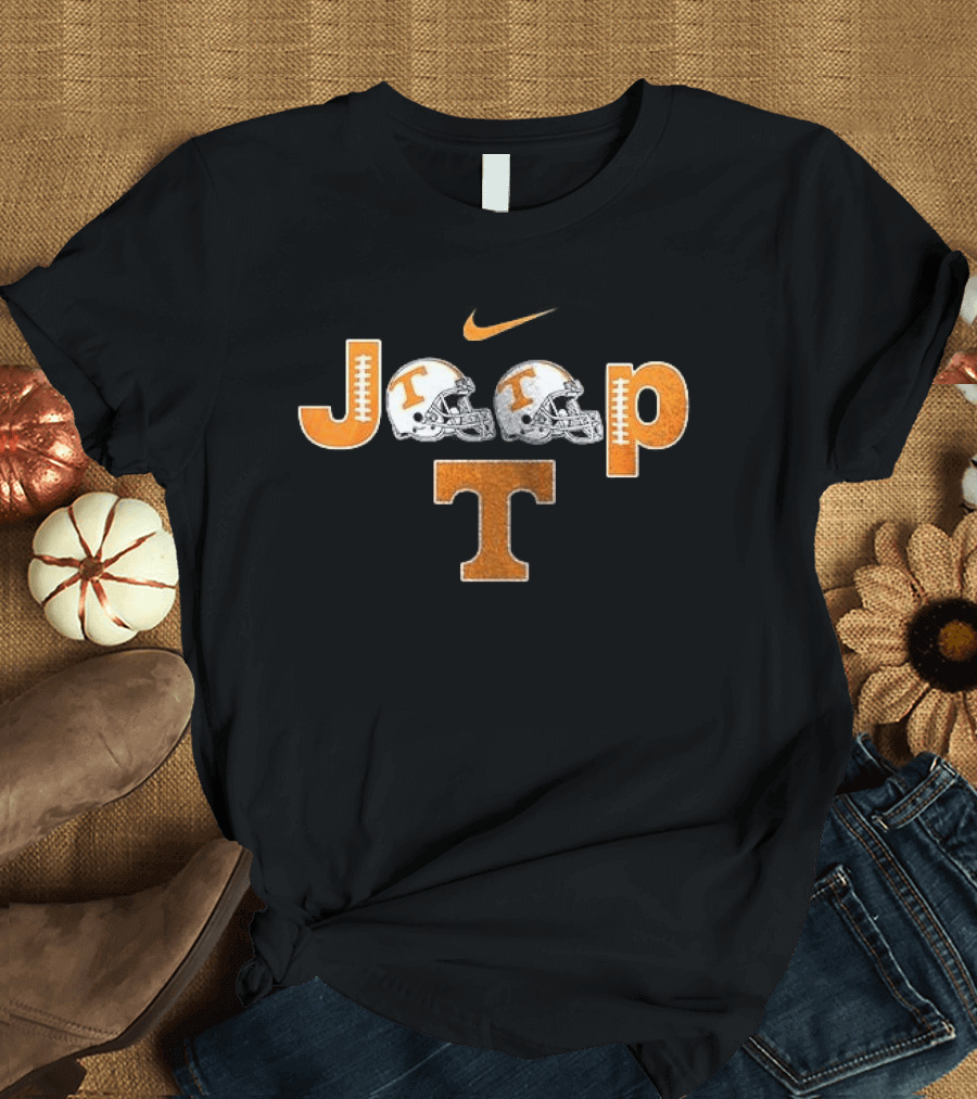 Tennessee Volunteers Jeep Nike Football Helmets T-Shirt