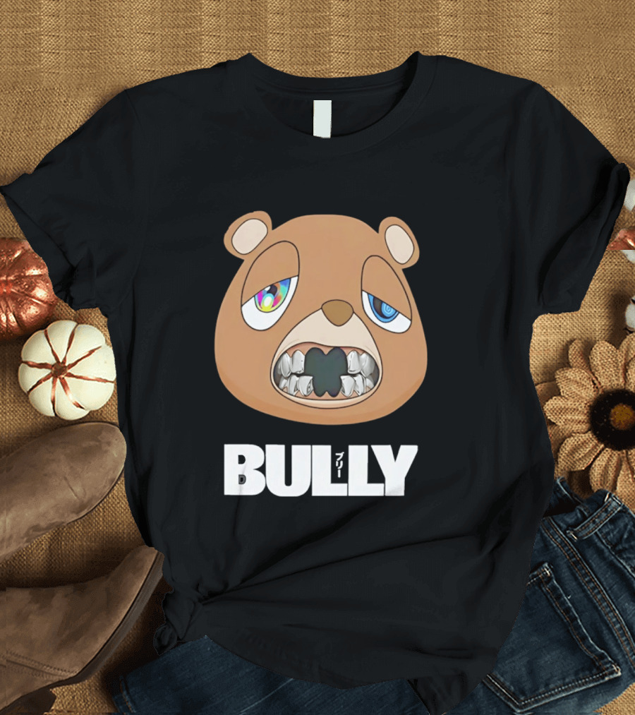 Bully Kanye Bear Character With Multicolored Eyes And Grills T-Shirt