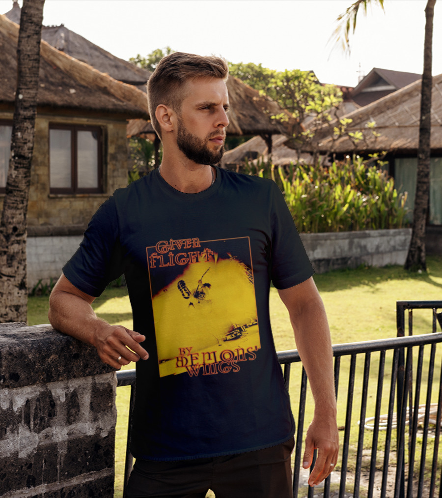 Given Flight By Demons' Wings Guitarist Jumping With Electric Energy T-Shirt