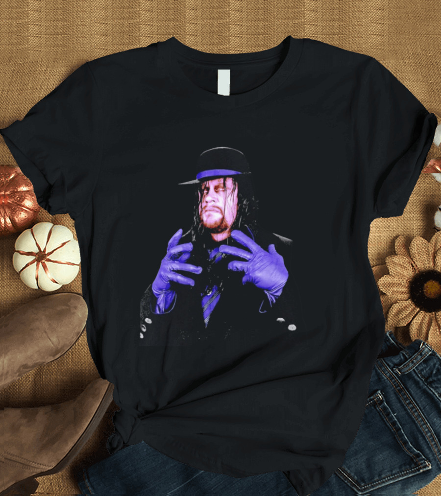 WrestleMania 42 The Undertaker Purple Gloves Iconic Wrestling Legend T-Shirt