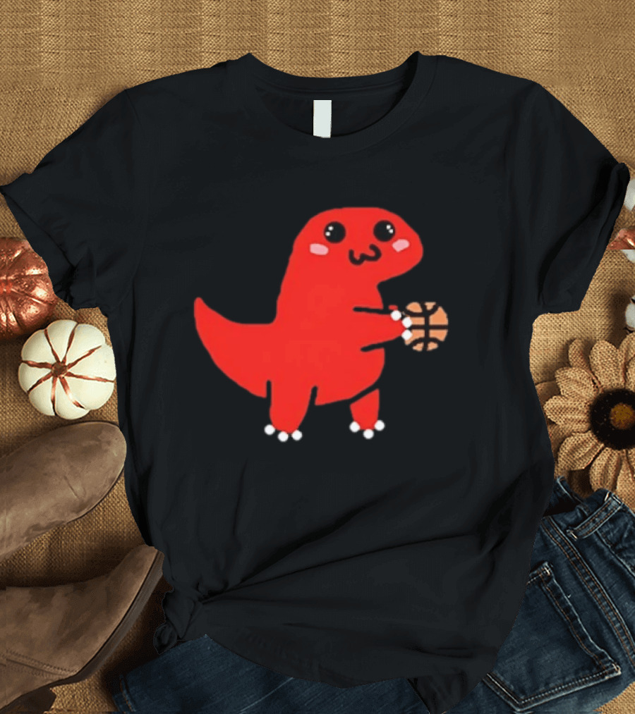 Kawaii Kawaii Toronto Raptors Cute Red Dinosaur Basketball T-Shirt