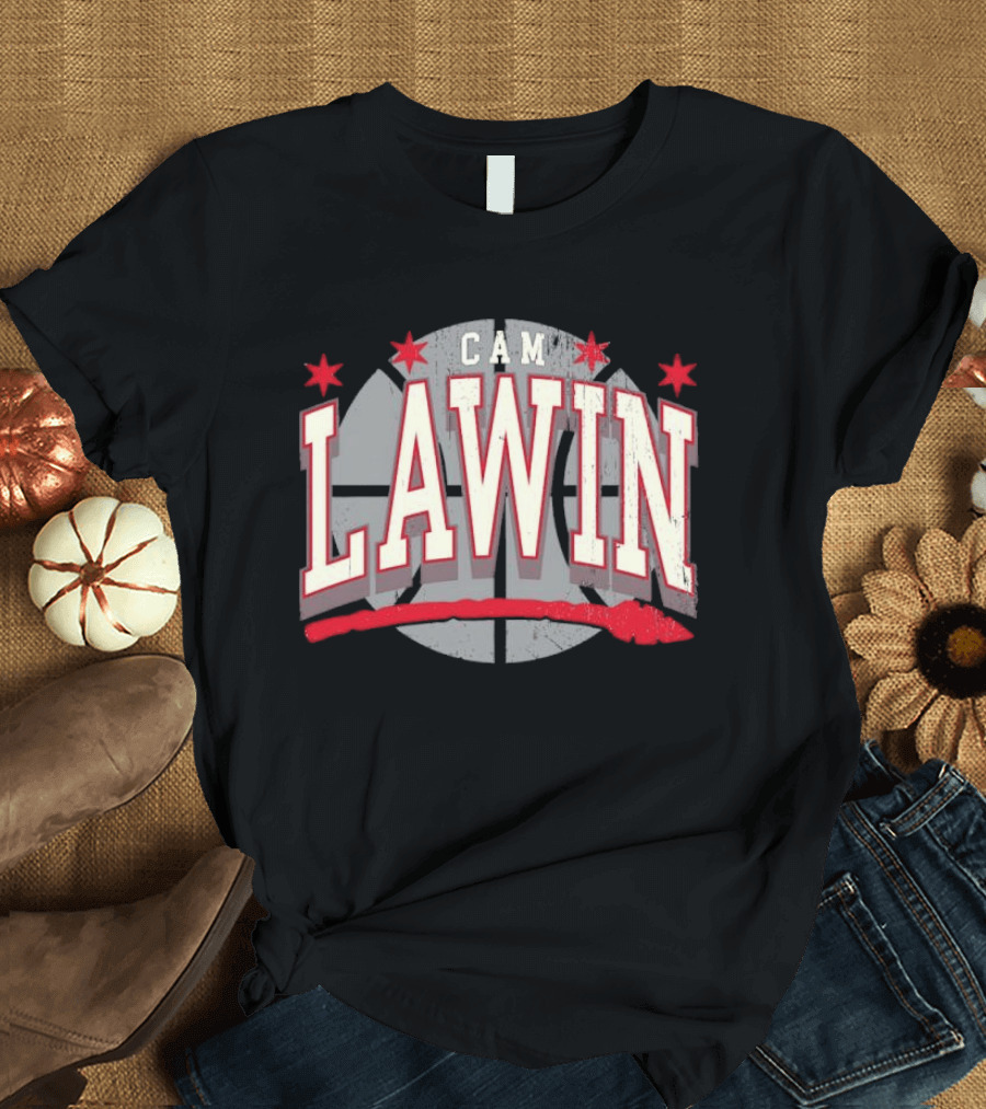 Cam Lawin Basketball Stars Red And White T-Shirt