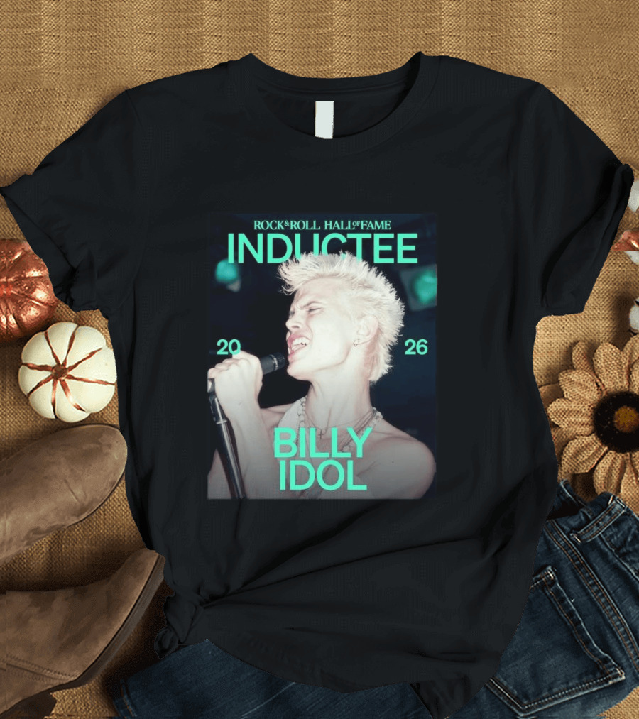 Billy Idol Rock & Roll Hall Of Fame Inductee 2026 T-Shirt