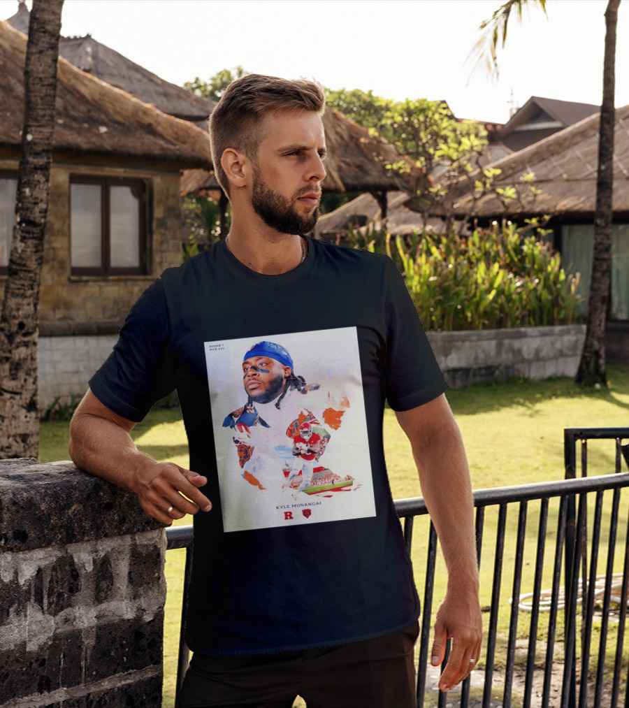 Round 7 Pick 233 Kyle Monangai Chicago Bears Rutgers Football T-Shirt