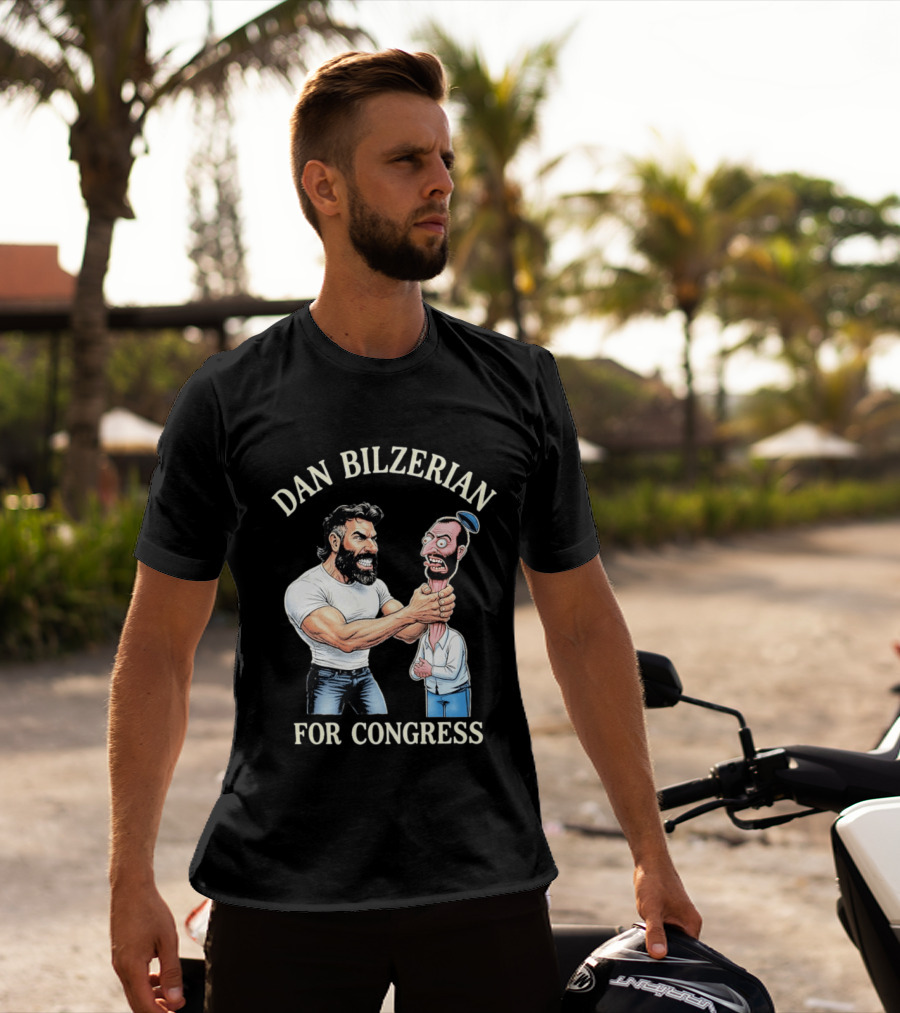 Dan Bilzerian For Congress Funny Caricature T-Shirt