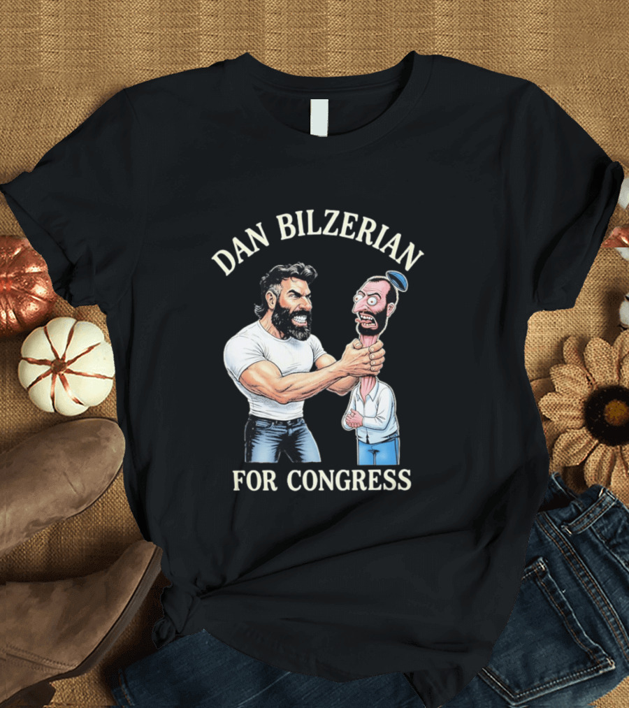 Dan Bilzerian For Congress Funny Caricature T-Shirt