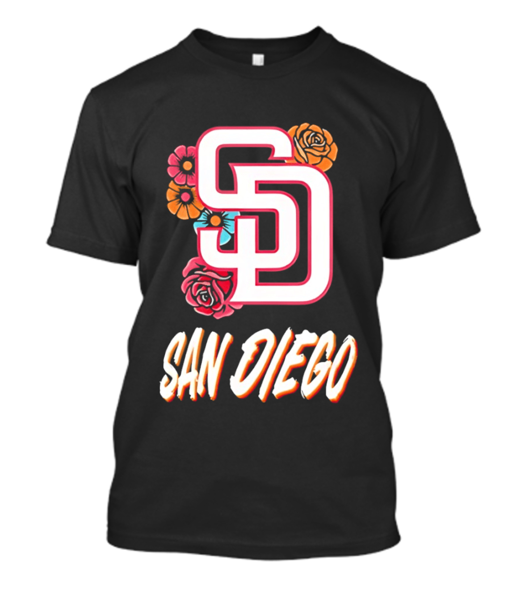 San Diego Padres 2026 Rose Floral SD T-Shirt