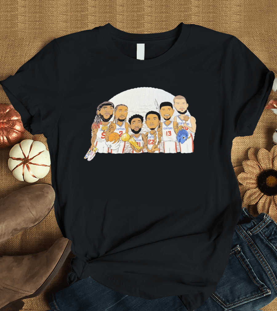 Los Angeles Clippers Players Epcot Spaceship Earth T-Shirt