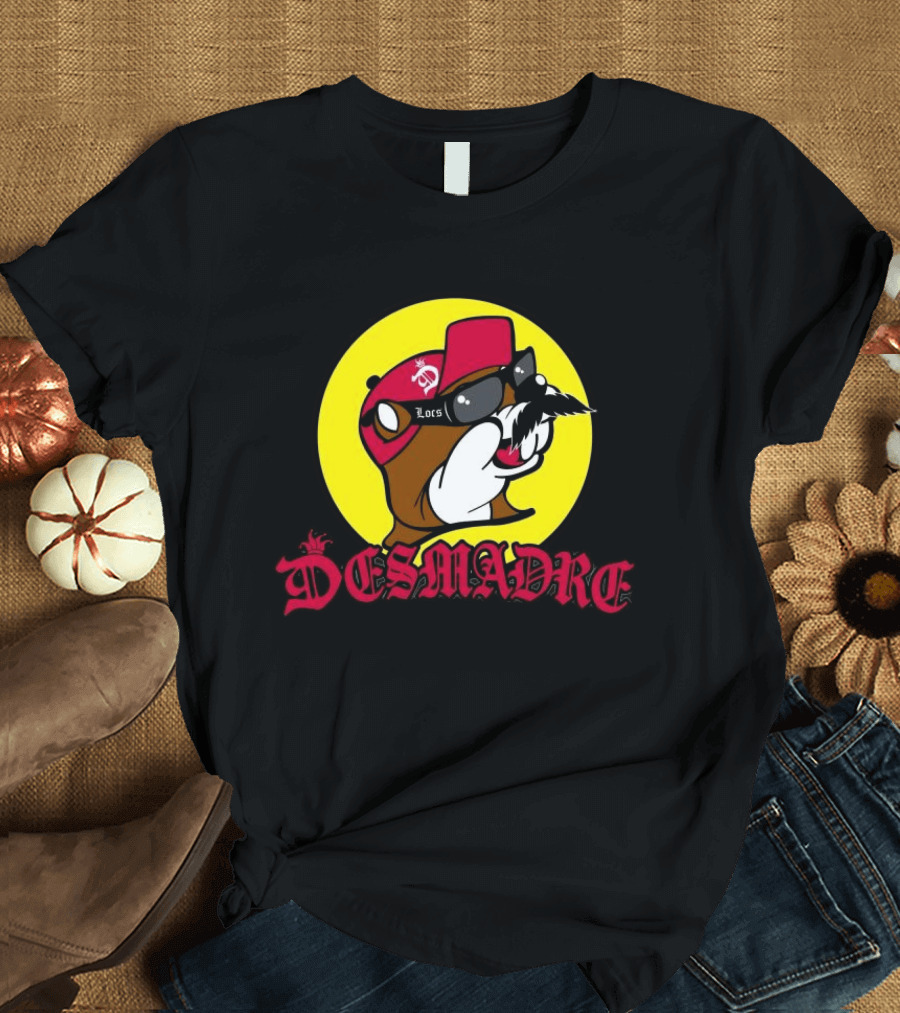 Desmadre Locs Moustache Wear My Locs At Night Red Hat Circle T-Shirt