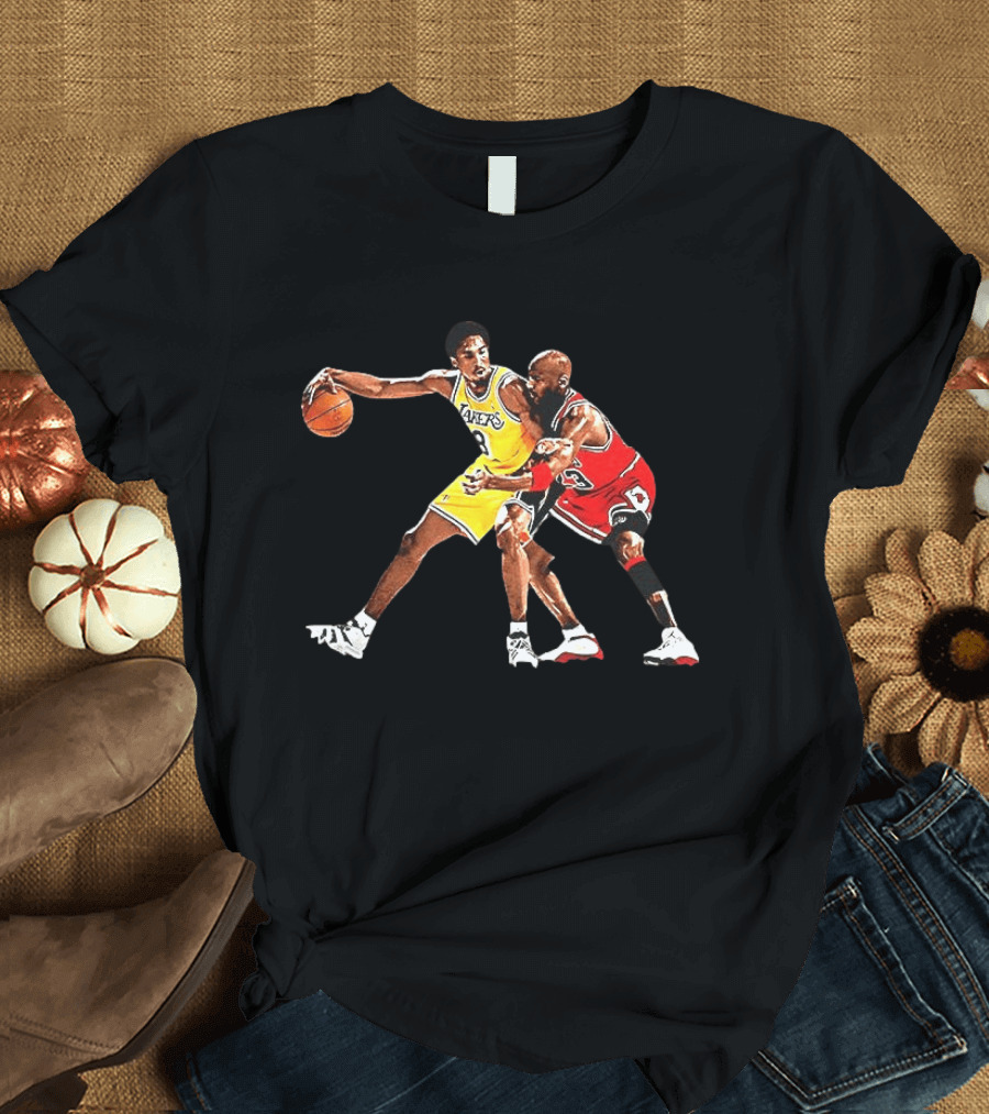 Magic Johnson Lakers Vs Kobe Bryant NBA Legendary Matchup T-Shirt