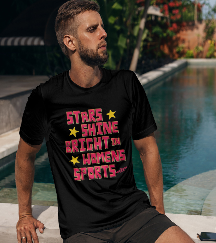 Stars Shine Bright In Womens Sports With Yellow Star Accents T-Shirt