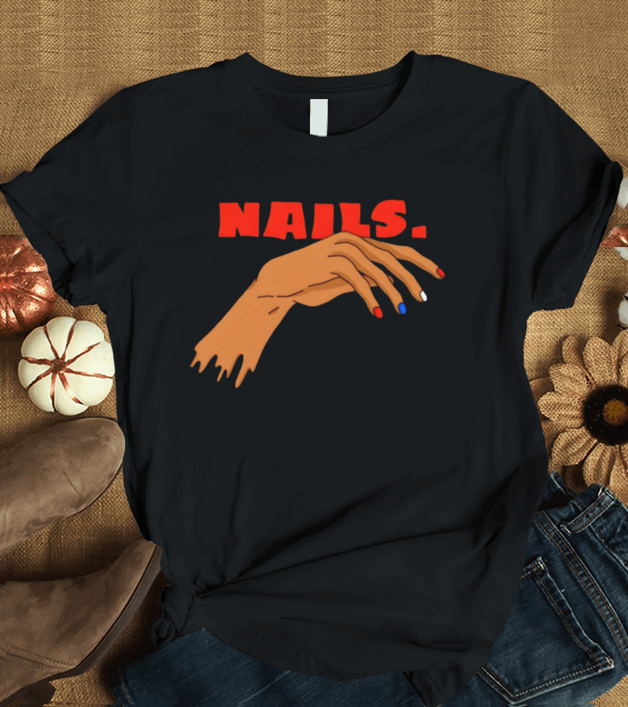 Nails Red Blue White OKC Thunder T-Shirt