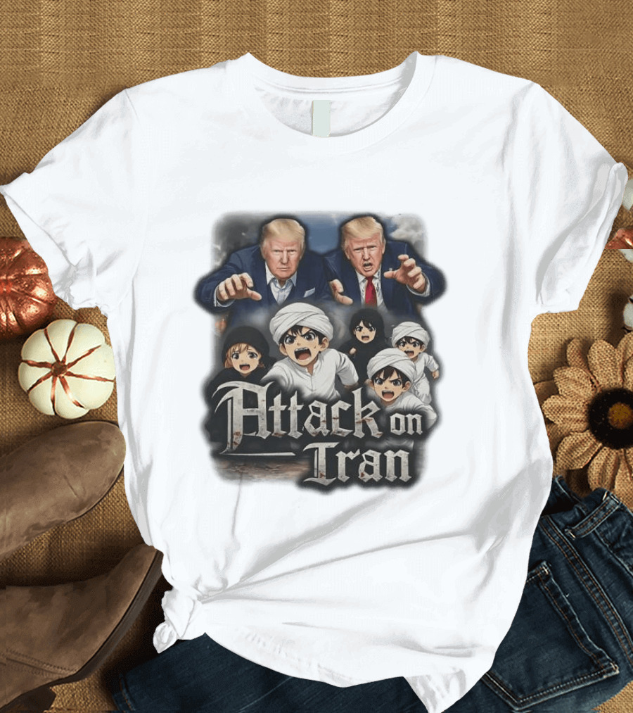 Attack On Iran Trump Manga Style Sarcastic Anime Meme T-Shirt