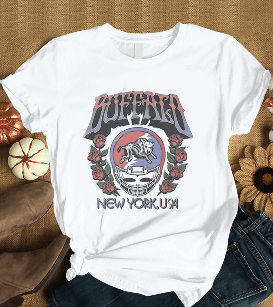Buffalo Bills Grateful Dead Back From The Dead Tour New York USA T-Shirt