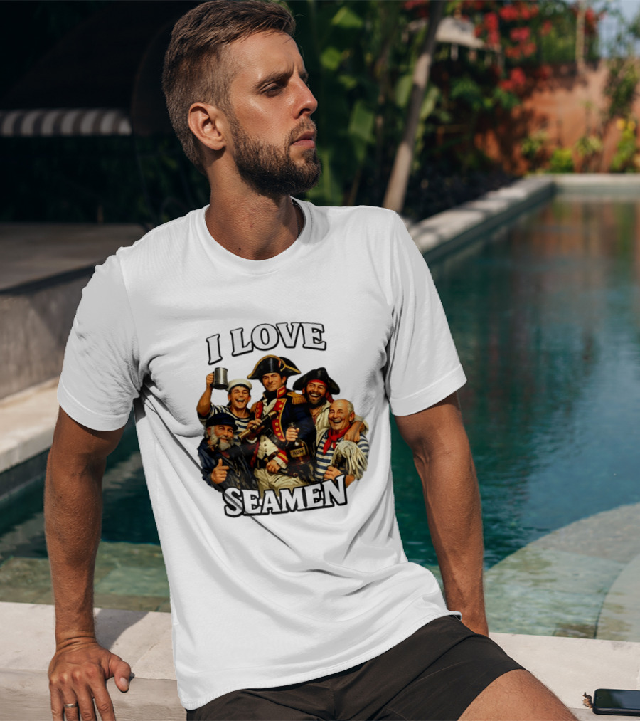 I Love Seamen Pirate Rum Crew Celebrating Together T-Shirt
