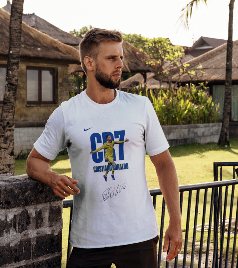 CR7 Cristiano Ronaldo KAF Yellow Jersey Soccer Star Celebration T-Shirt