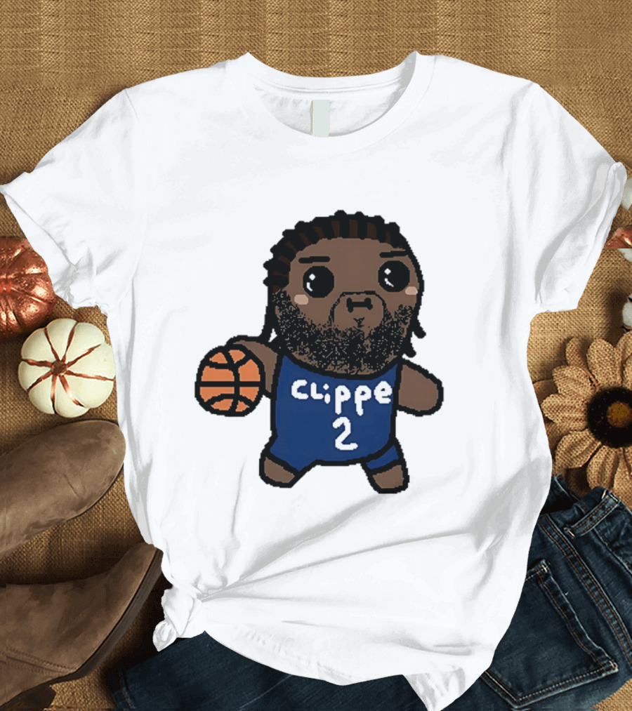 Kawaii Leonard Clipper 2 Los Angeles Cartoon Basketball T-Shirt