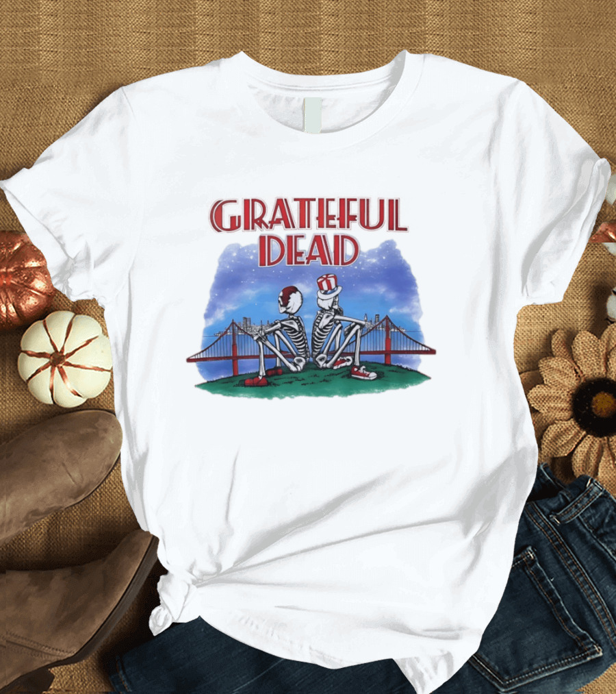 Grateful Dead Skeleton Bridge Scene T-Shirt