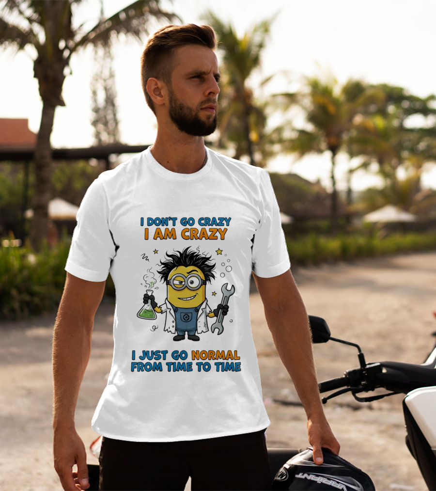 I Don't Go Crazy I Am Crazy Minion I Just Go Normal From Time To Time T-Shirt