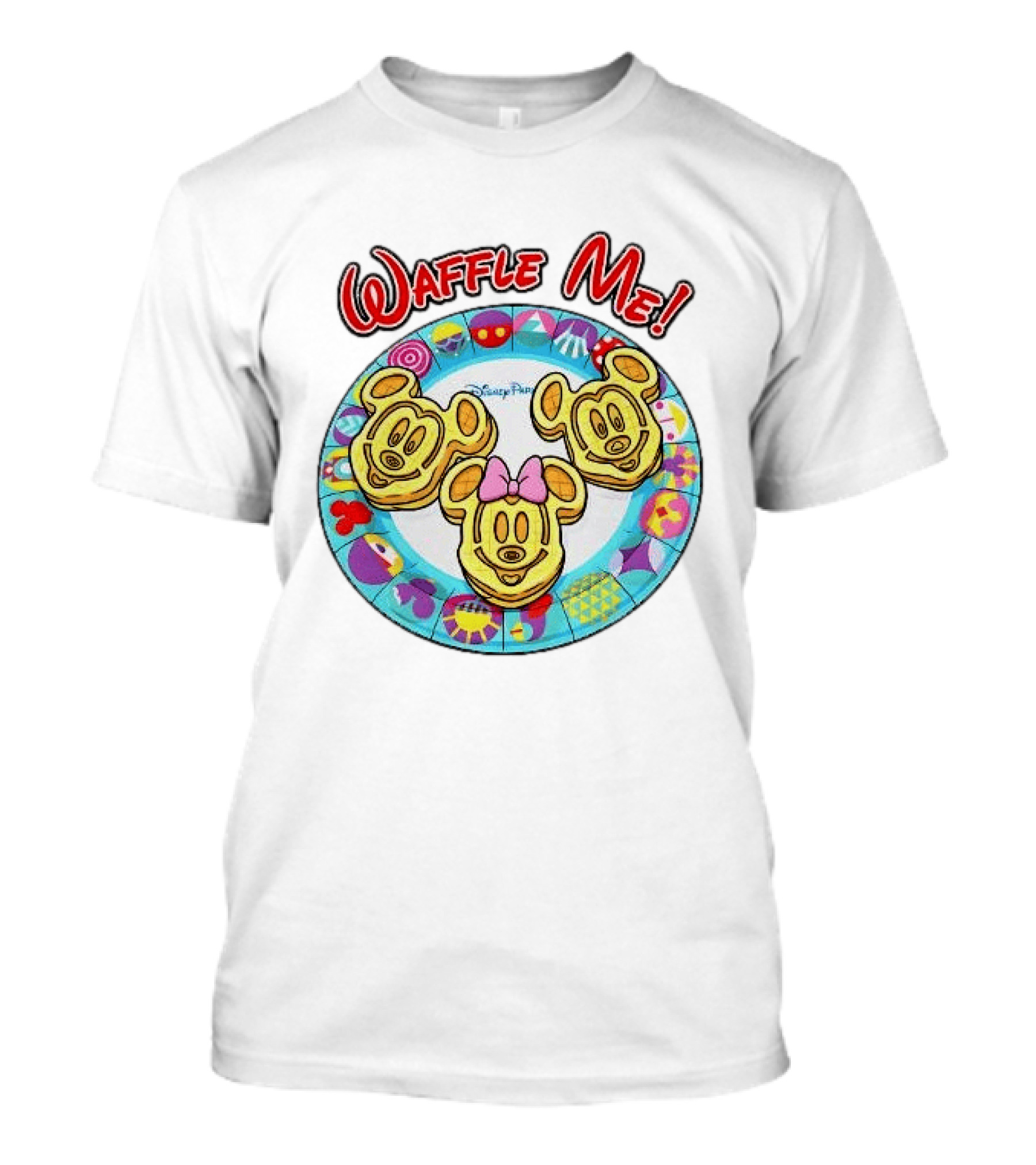 Waffle Me Disney Mickey Minnie Mouse Waffles Plate T-Shirt