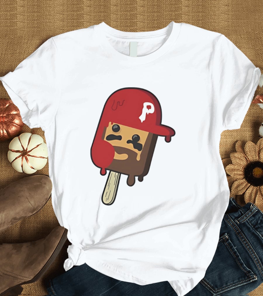 Bryce Harper Philadelphia Phillies Popsicle Red Cap Ice Cream T-Shirt