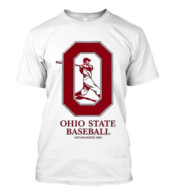 Ohio State Baseball Established 1881 Buckeyes Iconic "O" And Batter T-Shirt