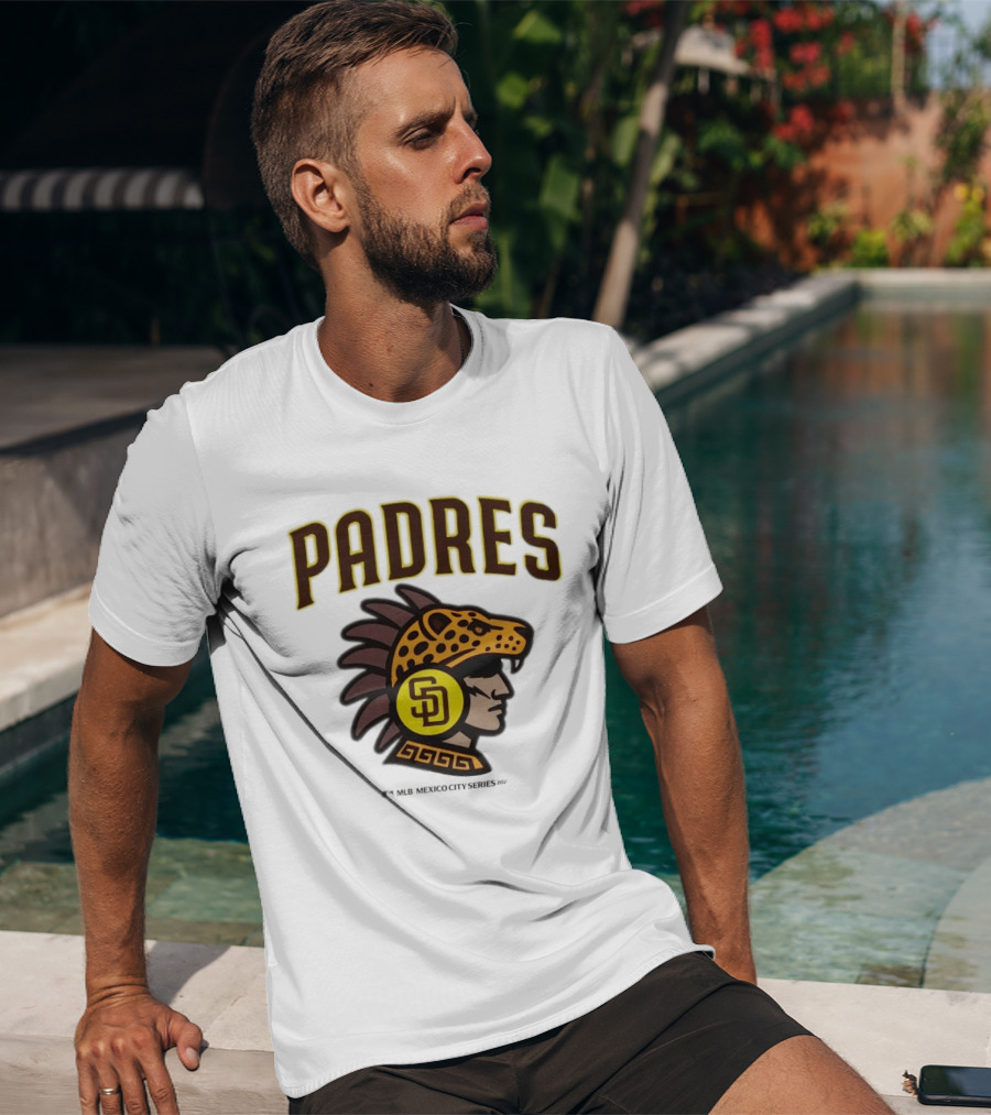 San Diego Padres MLB Mexico City Series 2026 Aztec Jaguar Warrior T-Shirt