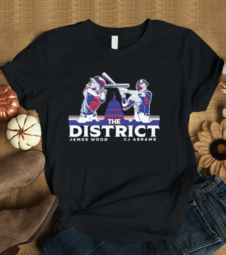 The District James Wood 29 CJ Abrams 5 Baseball Capitol Building T-Shirt
