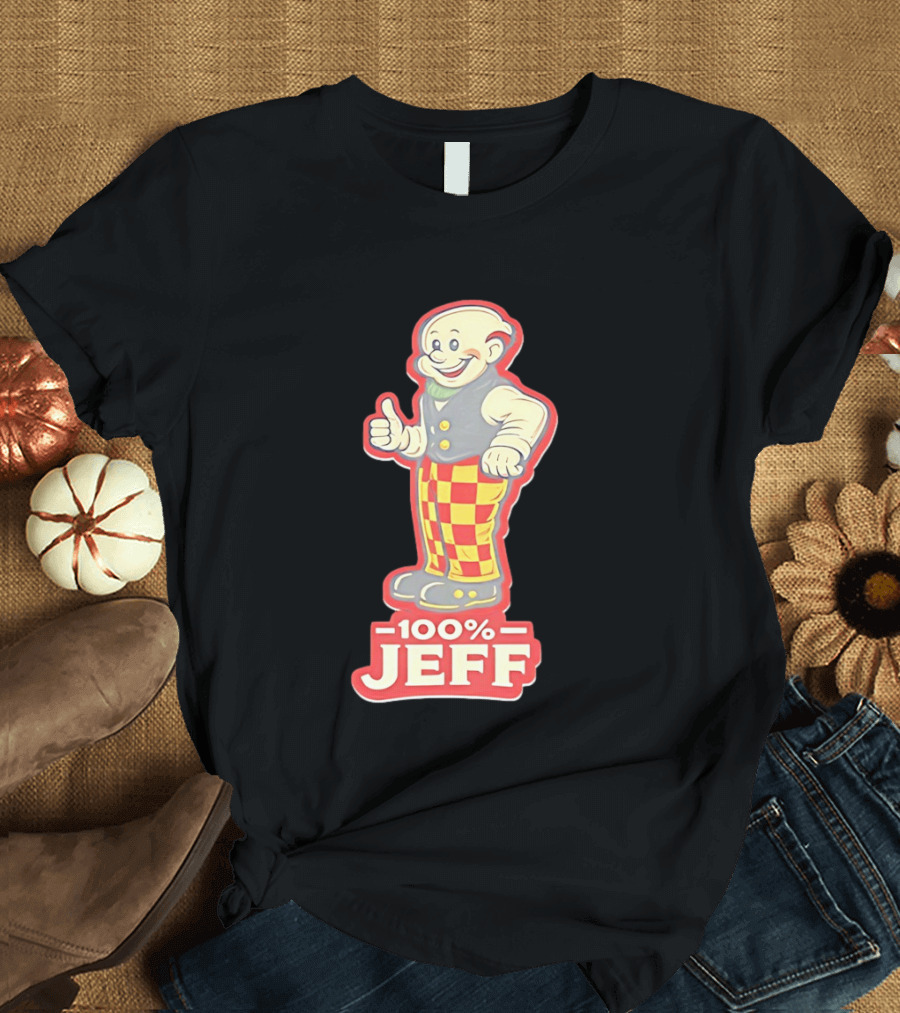 100 Percent Jeff Thumbs Up Character Checker Pants T-Shirt