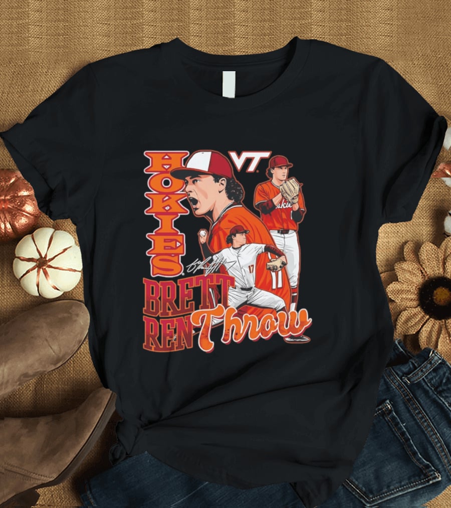 Hokies Brett Renfrow VT Baseball Brett Renthrow T-Shirt