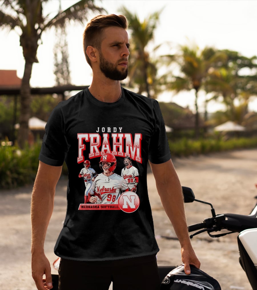 Jordy Frahm Nebraska Softball 98 Player Vintage 90s T-Shirt