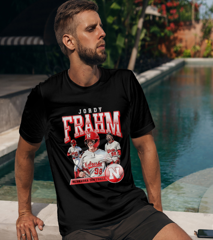Jordy Frahm Nebraska Softball 98 Player Vintage 90s T-Shirt