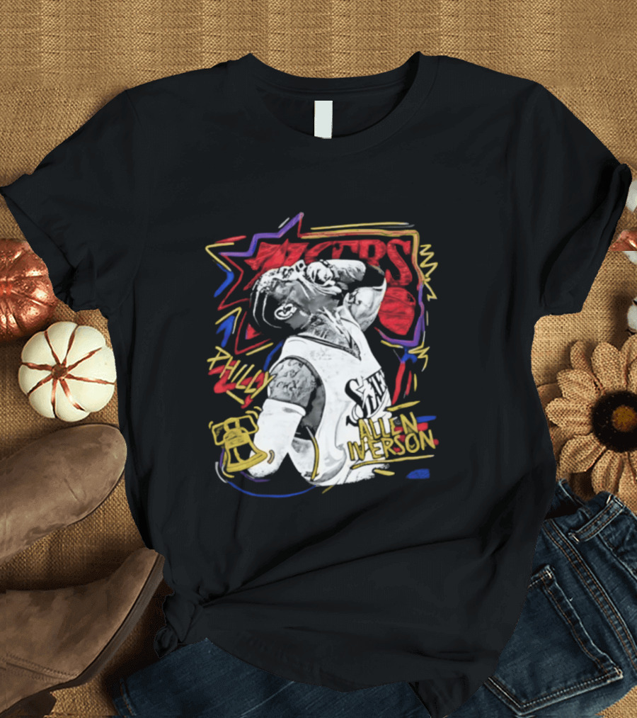 Porter Martone Allen Iverson 76ers Jersey Basketball Pop T-Shirt