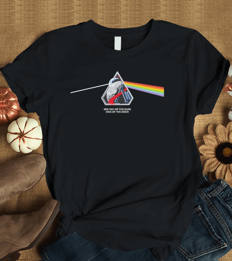 See You On The Dark Side Of The Moon Apollo 11 NASA Rainbow Triangle T-Shirt