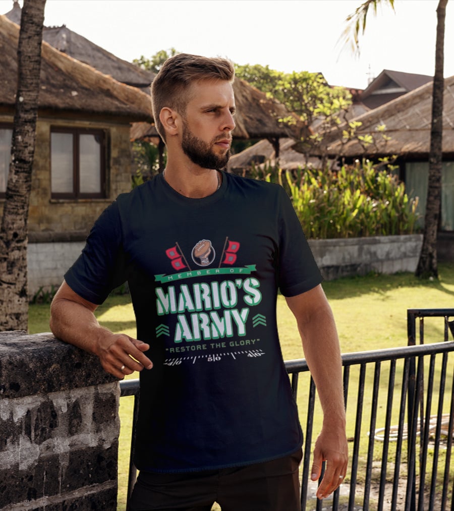 Member Of Mario's Army Restore The Glory Football Flags T-Shirt