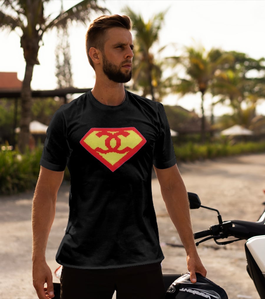 Milly Alcock Superman Yellow Red Crochet T-Shirt