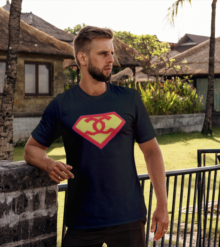 Milly Alcock Superman Yellow Red Crochet T-Shirt