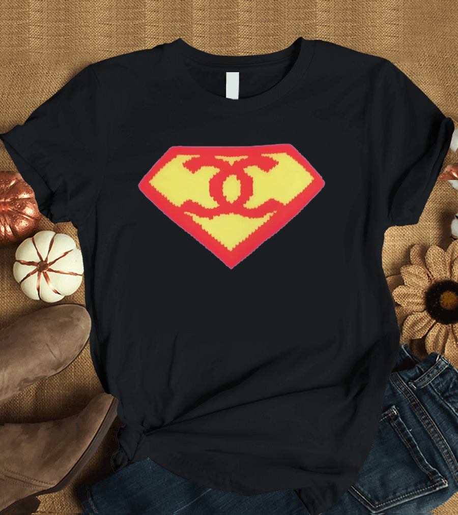 Milly Alcock Superman Yellow Red Crochet T-Shirt