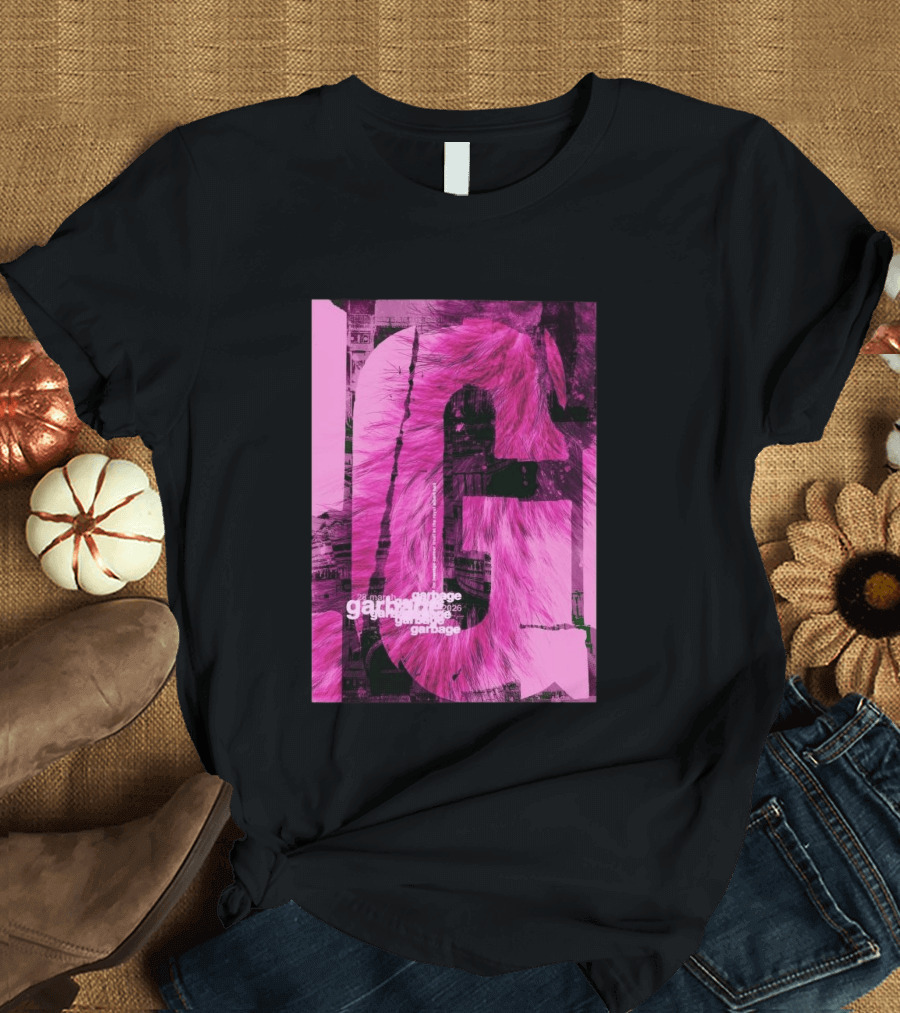 Garbage Royal Albert Hall April 2026 Tour Pink Fur T-Shirt