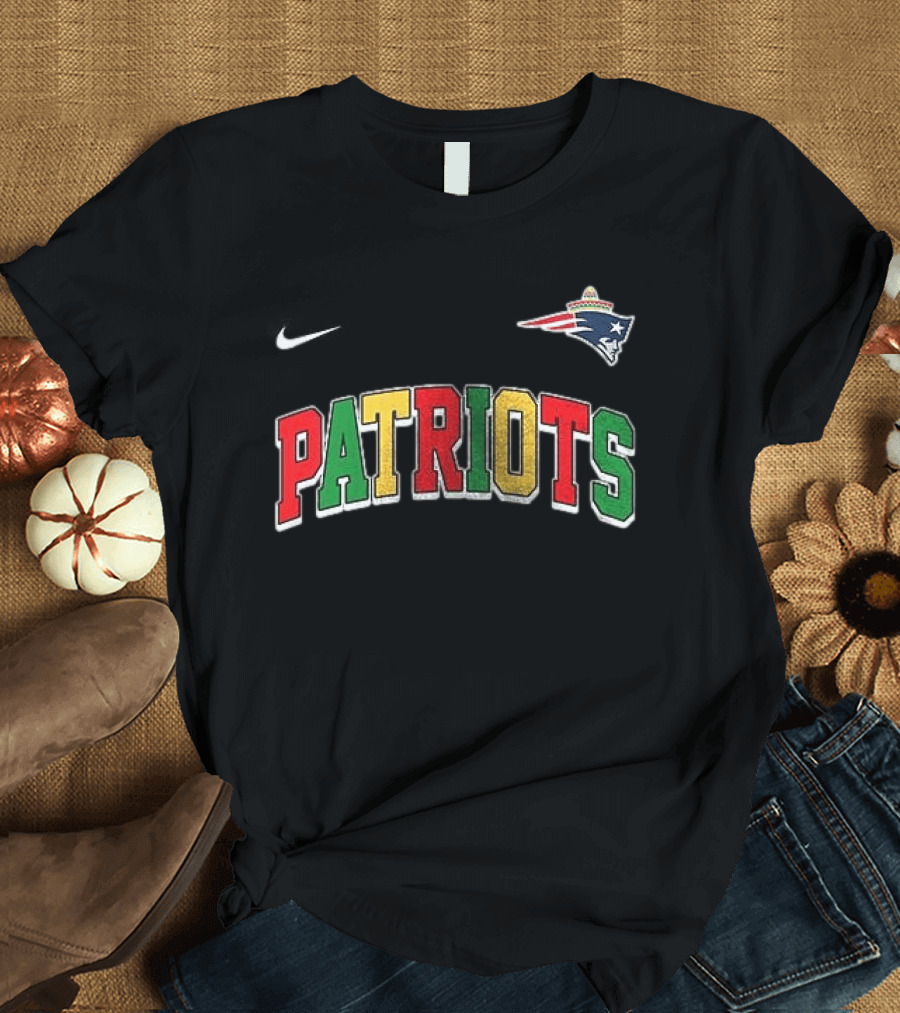 New England Patriots Cinco De Drinko Bitchachos Skeleton Nike T-Shirt