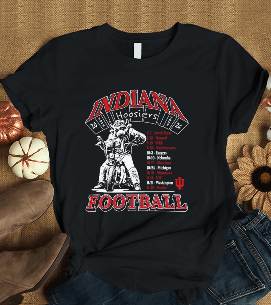 Indiana Hoosiers 2026 Football Schedule T-Shirt