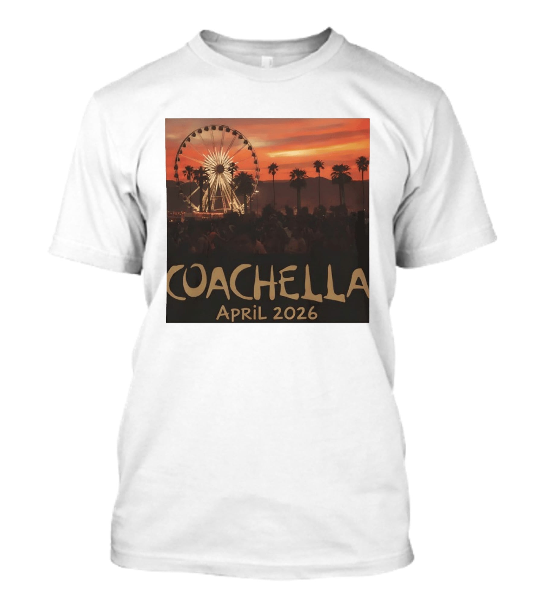 Coachella April 2026 Festival Sunset Ferris Wheel T-Shirt