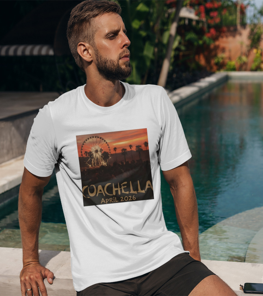 Coachella April 2026 Festival Sunset Ferris Wheel T-Shirt